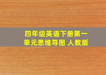 四年级英语下册第一单元思维导图 人教版